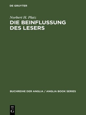 cover image of Die Beinflussung des Lesers